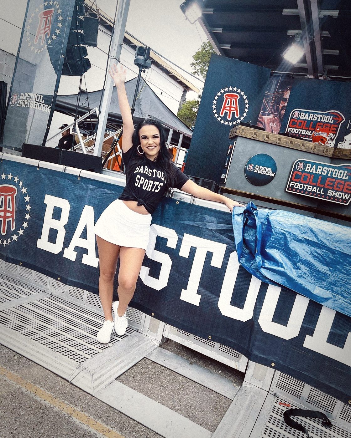 Madison at the Barstool College Football Show set in Knoxville